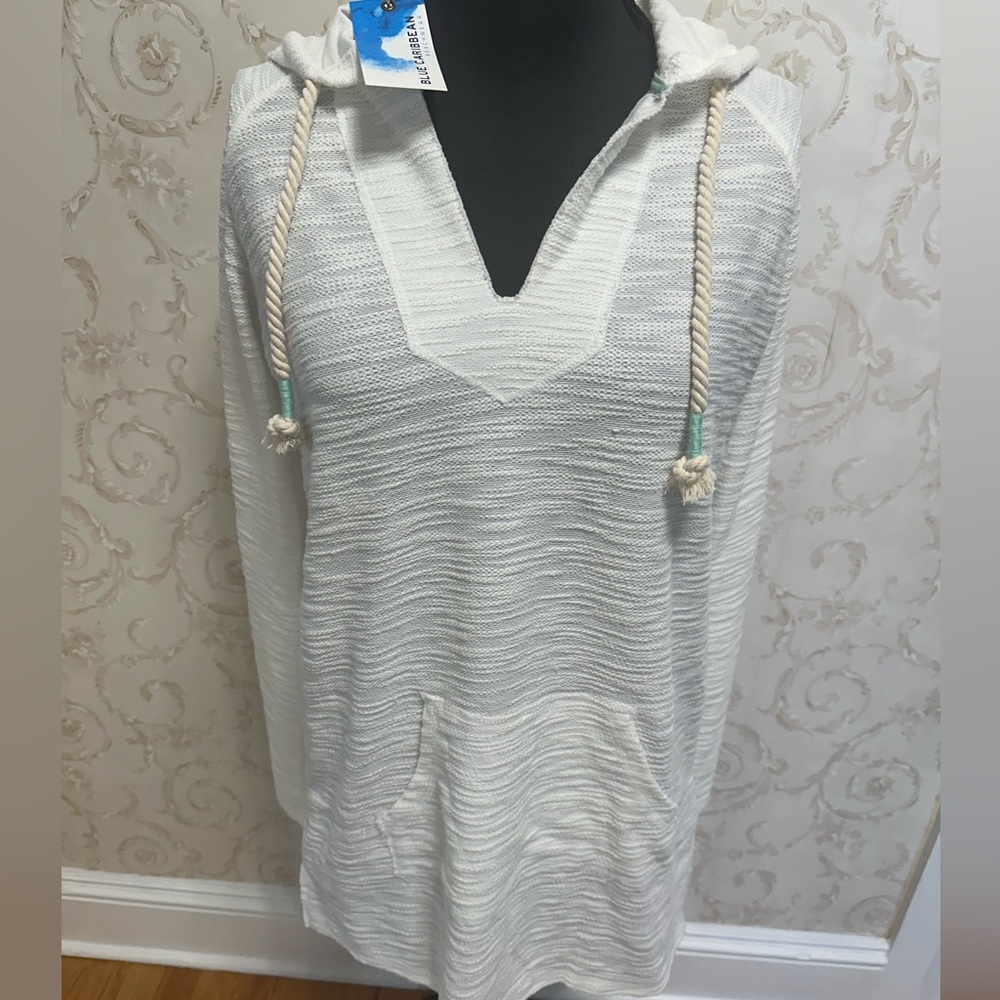 NWT Blue Carribean Besch Cover Up. Size L